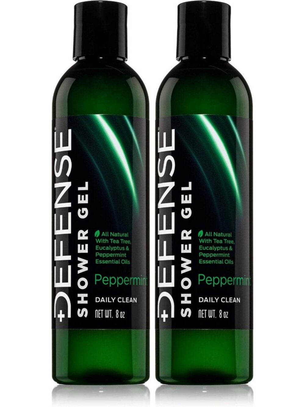 Refreshing Peppermint Tea Tree Body Wash - 8oz (Set of 2) for Clean Skin
